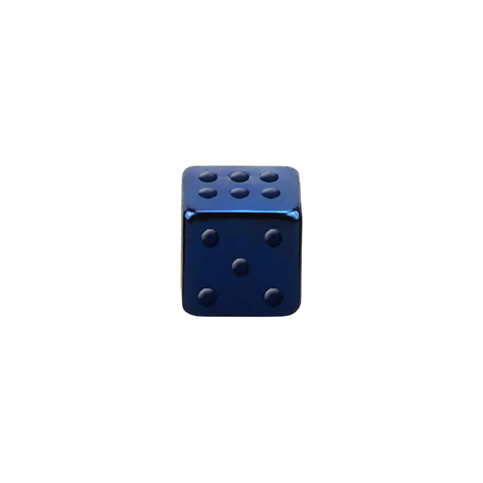 Blue 14g Externally Threaded Dice Externally Threaded