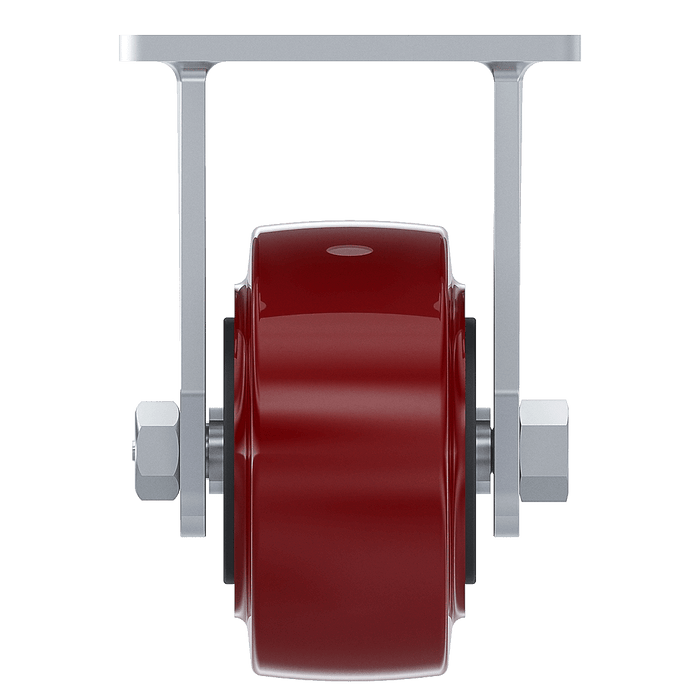 4 x 2-inch Maroon Polyurethane Rigid Caster