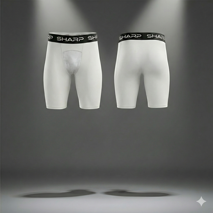 Adult Compression Shorts - White