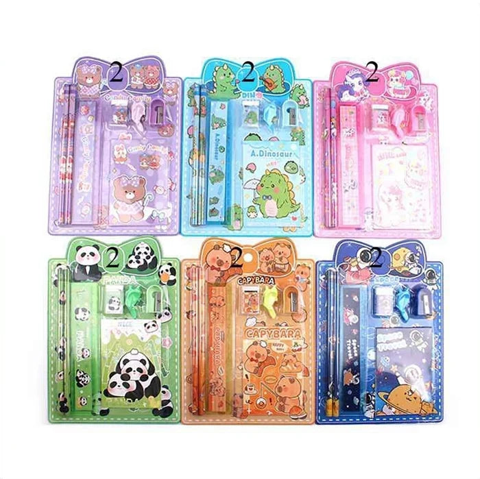 Cute Cartoon Stationery Set – Perfect Kids School & Art Supplies (ANV-1026)