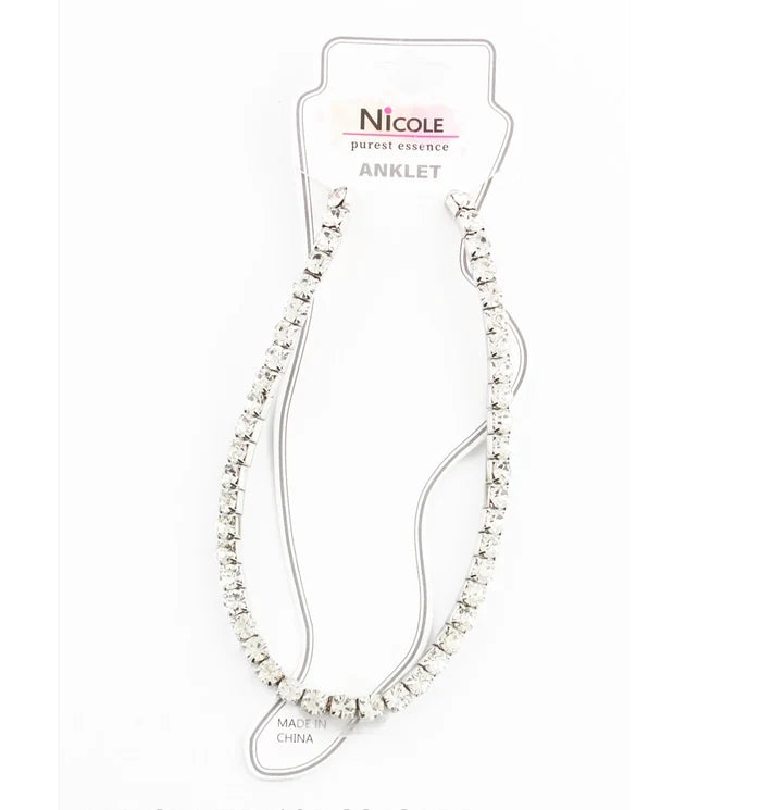 Dazzling Rhinestone Tennis Anklet