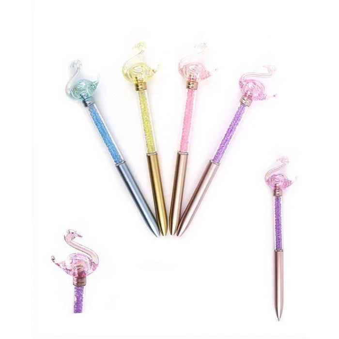 Elegant Crystal Flamingo Fashion Pens 48pcs (ANV-1509)