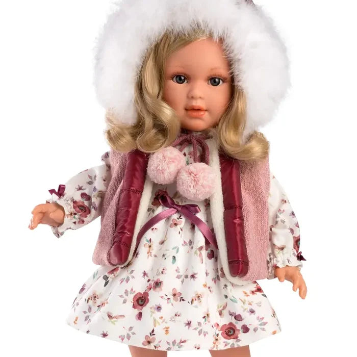 Fashion Doll Aubrey — 15.8 in Blonde Hair Doll with Floral Outfit