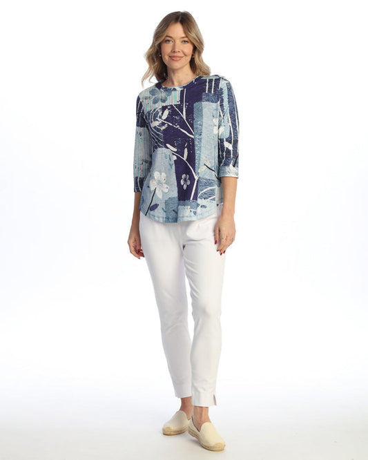 "Hana" Cotton Modal Round Neck Top - KM1-2075 - Limited Sizes!