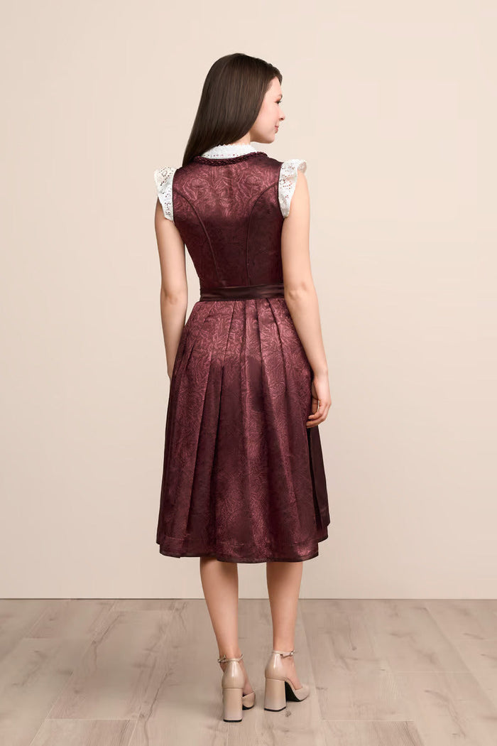 Kruger Long Dirndl 2pcs. 70cm "Carline" red