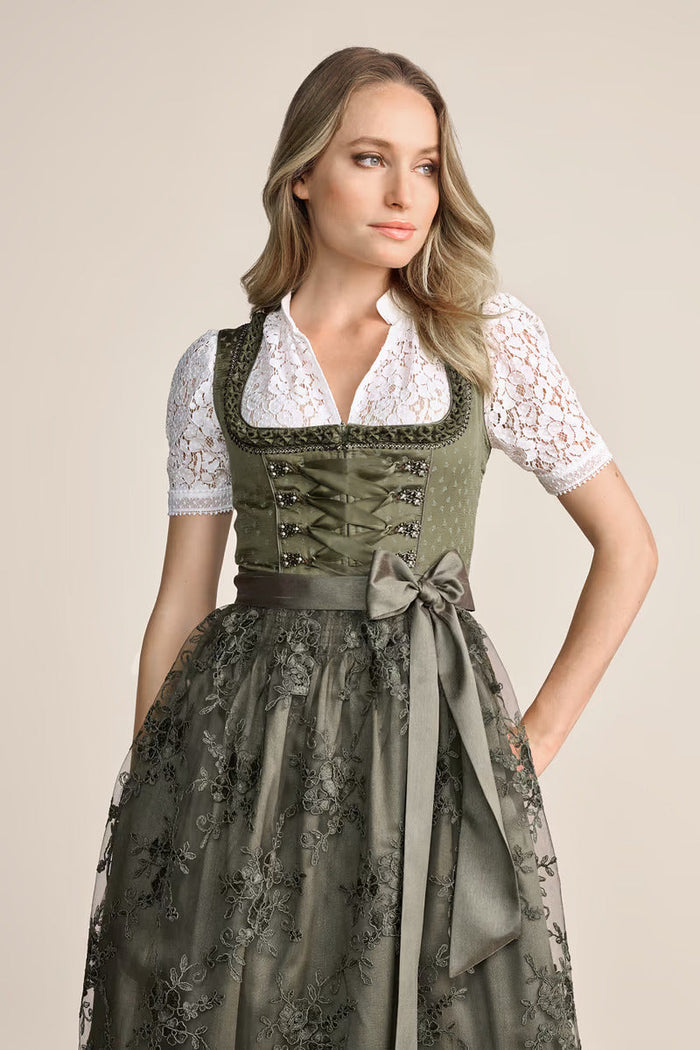 Kruger Long Dirndl 2pcs. 70cm "Mirna" green (low stock)