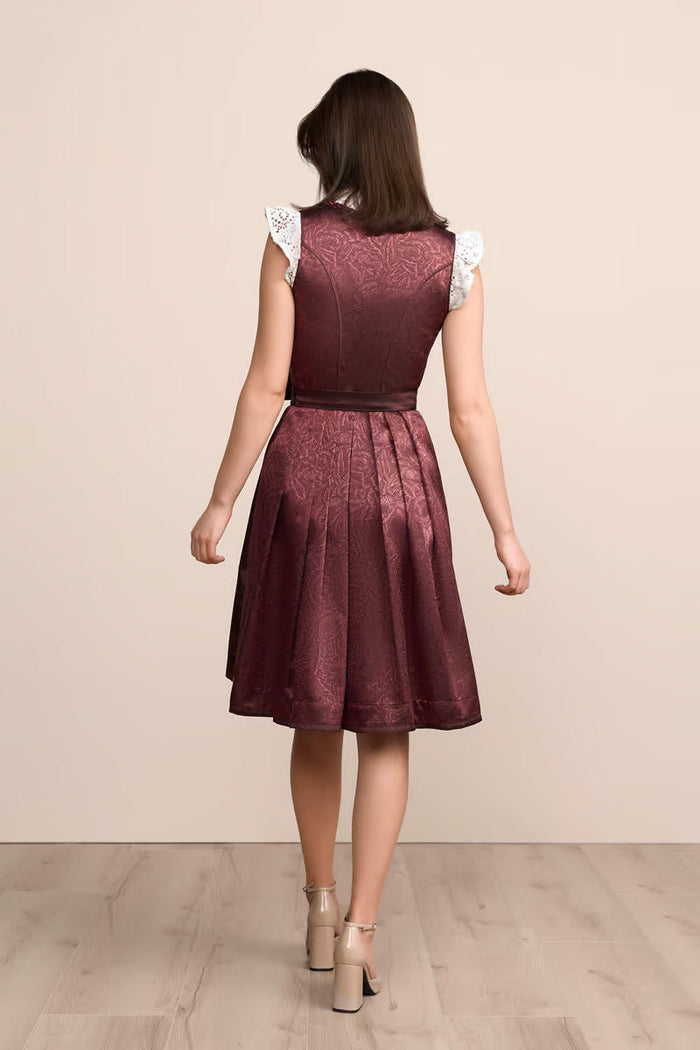 Kruger Midi Dirndl 2pcs. 60cm "Carline" red
