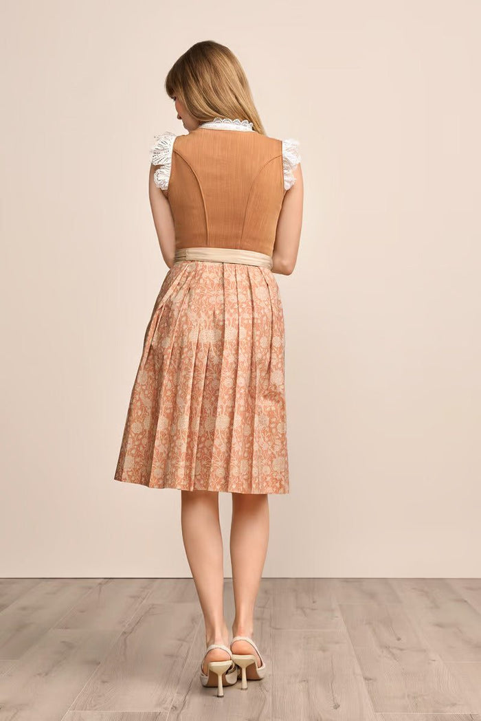 Kruger Midi Dirndl 2pcs. 60cm "Jelva" brown