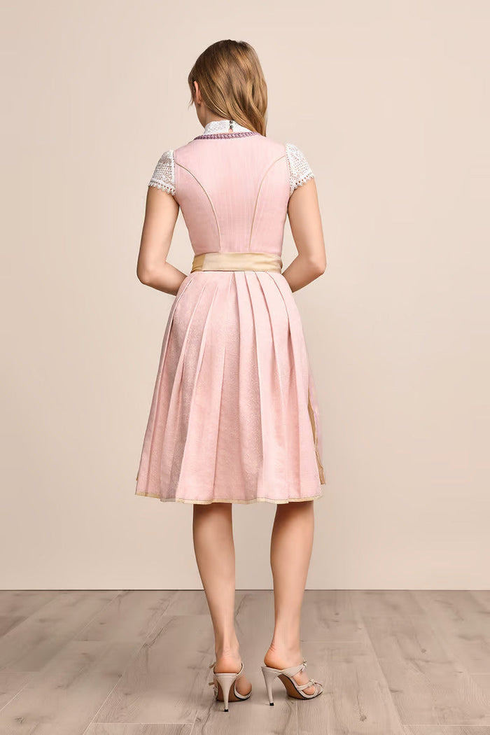 Kruger Midi Dirndl 2pcs. 60cm "Jiska" pink (size 34)
