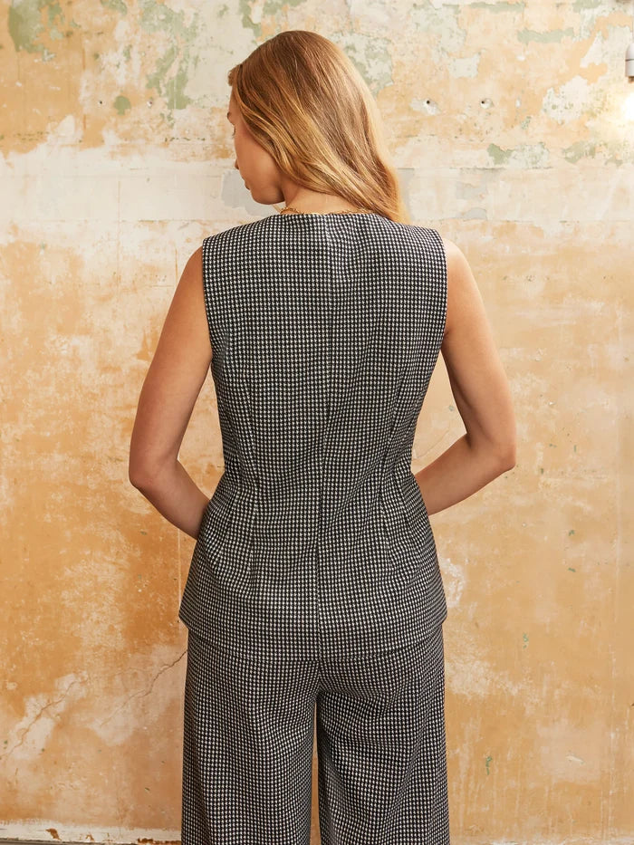 Petite Houndstooth Waistcoat