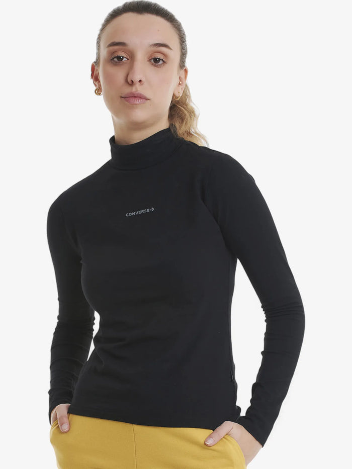 Polera Converse Mujer Turtleneck Negro