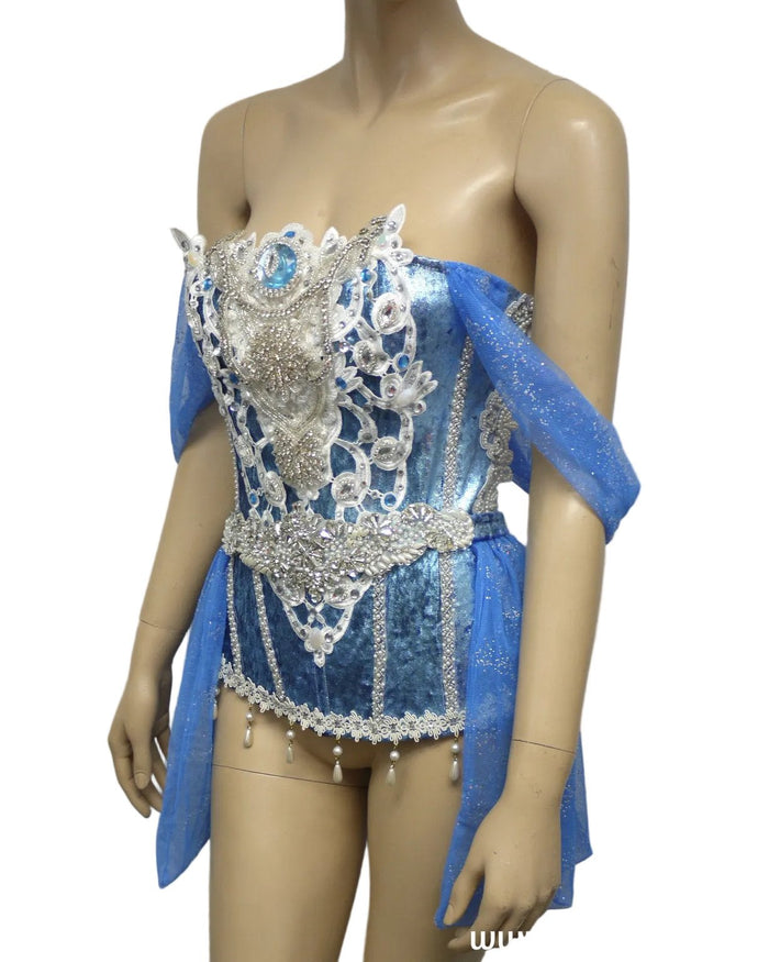 Princess Cinderella Inspired Corset with Skirt Cosplay Dance Halloween Costume