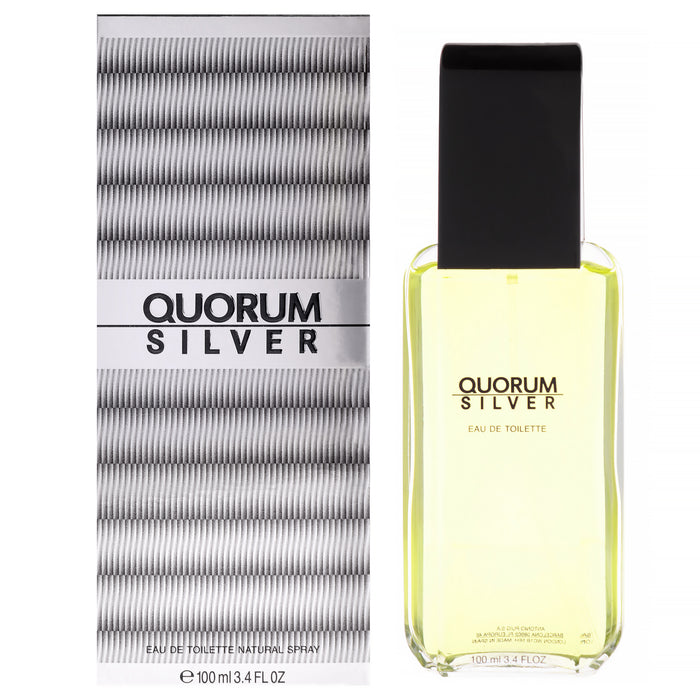 Quorum Silver by Antonio Puig for Men - 3.4 oz EDT Spray