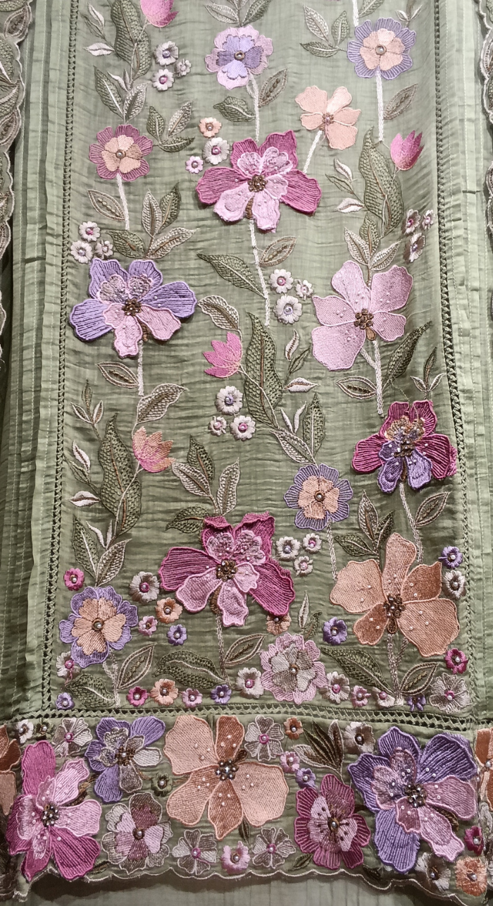 Rajsi Komal Chanderi Semi - Stitched Cotton Suit
