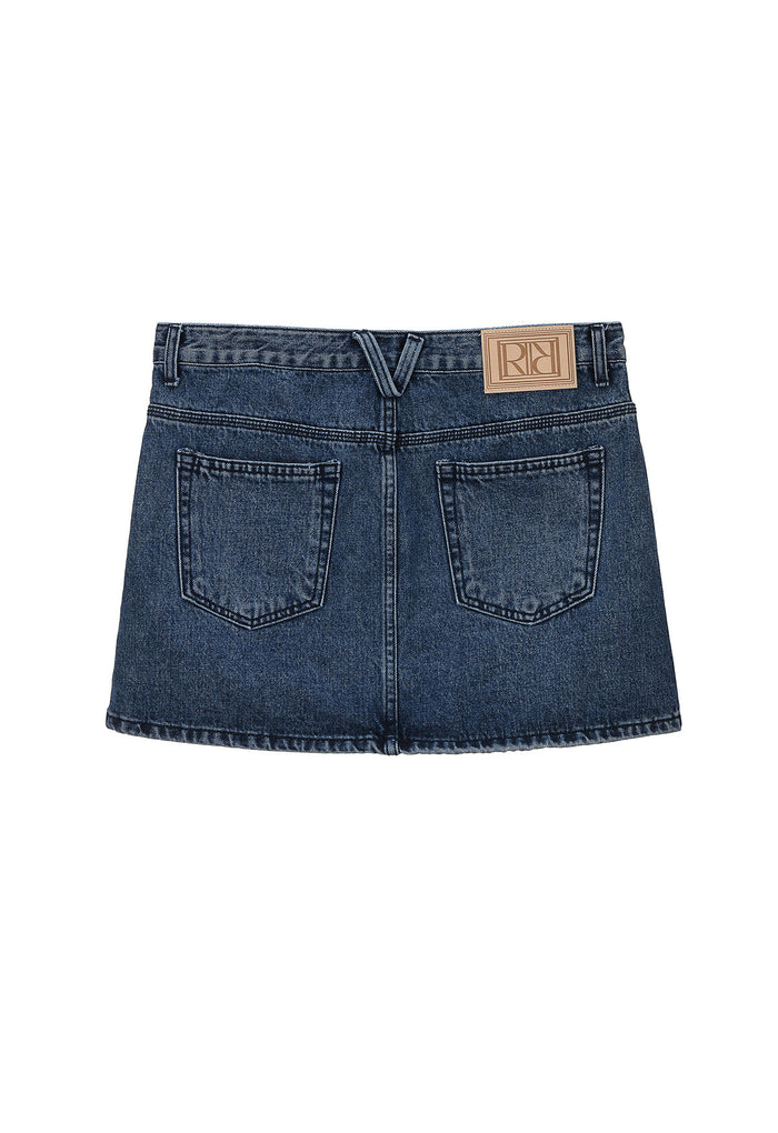【RENEJ 2025AW】Row Denim Mini Skirt