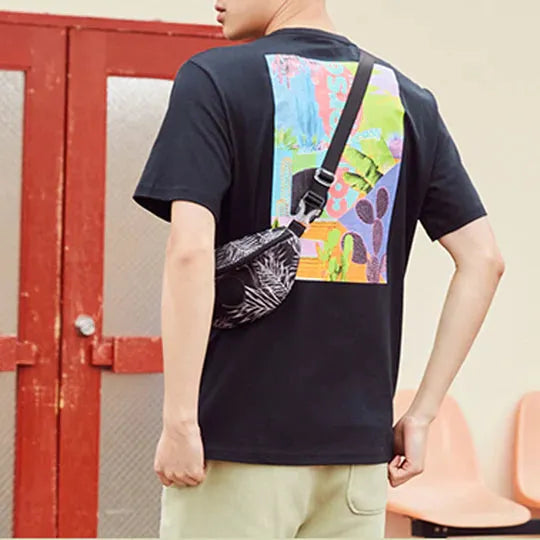 Riñonera Converse Sling Pack Negro Floreado