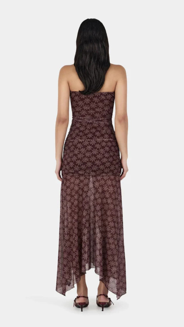 Zella Midi Dress Daisy Dot Cherry