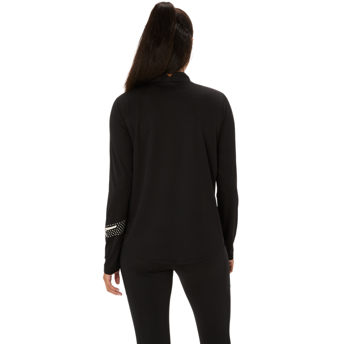 10 Mile ASICS Icon 1/2 Zip LS Top - Black (Women's Sizing)
