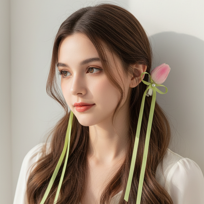 12pc Floral Alligator Hairpins Pack, Cute Spring Hair Accessories for Women and Girls, Pastel Pink, White, Yellow (HP-29151S)