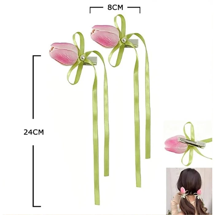 12pc Floral Alligator Hairpins Pack, Cute Spring Hair Accessories for Women and Girls, Pastel Pink, White, Yellow (HP-29151S)