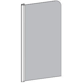 180 Degrees Pivot Door 6mm Safety Glass Bath Shower Screen 850x1500mm - Image 1