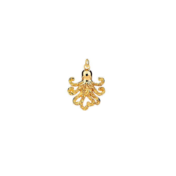 18k Vermeil over Sterling Silver Octopus Charm