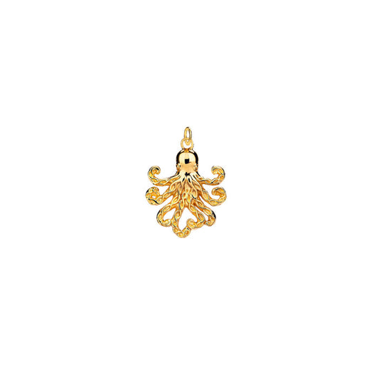 18k Vermeil over Sterling Silver Octopus Charm