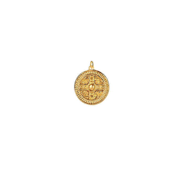 18k Vermeil over Sterling Silver Shield Charm