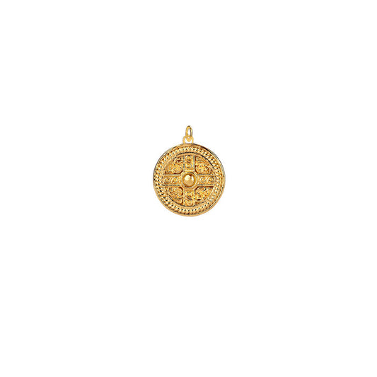 18k Vermeil over Sterling Silver Shield Charm