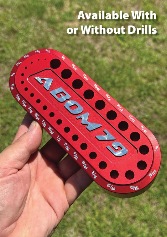 Abom Original Drill Index - Post Engraved - Matte Red