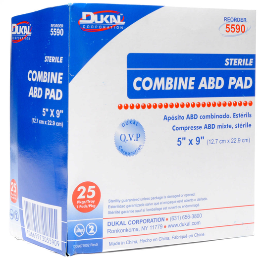 Absorbent Combine Gauze Dressing 5'' X 9'' Sterile 25/box