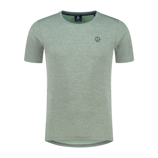 Rogelli Ace hardloopshirt shirt korte mouw heren sage voorkant.