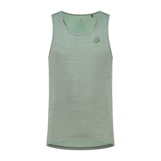 Rogelli Ace mouwloos hardloopshirt heren sage voorkant.