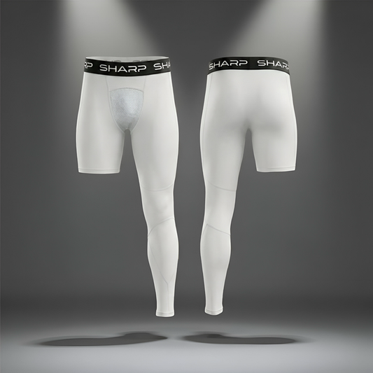 Adult 1 Leg Compression Pants - White