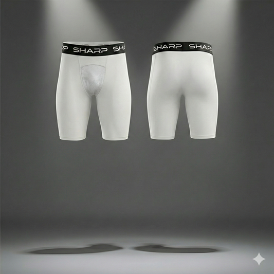 Adult Compression Shorts - White