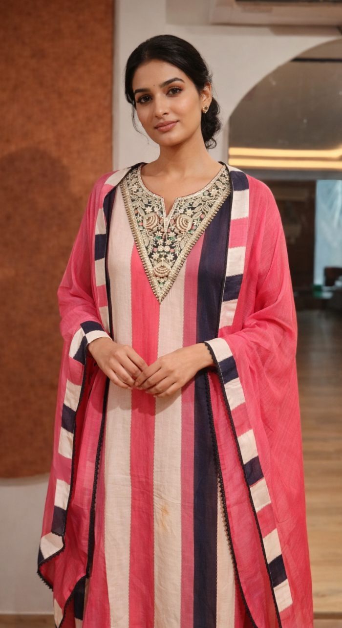 Afsana Semi-Stitched Cotton Suit