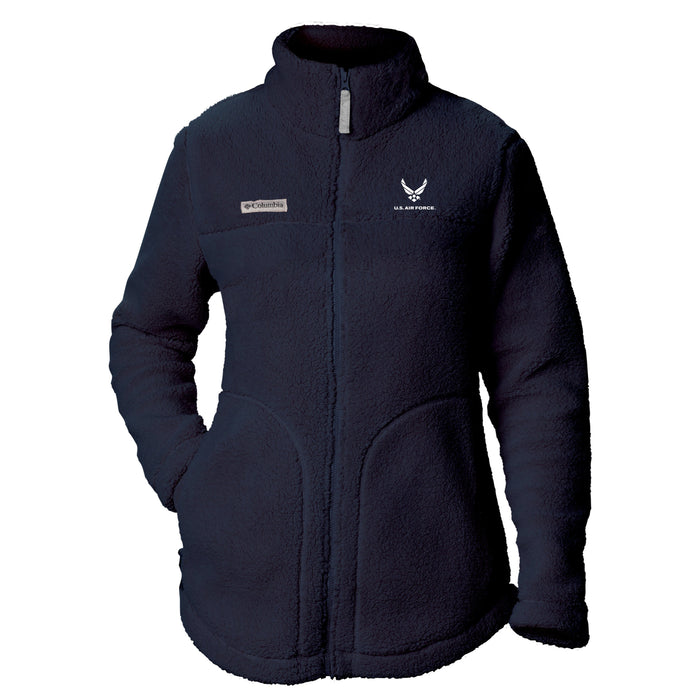 Air Force Wings Columbia Women's West Bend Full Zip Fleece Jacket (Navy)*