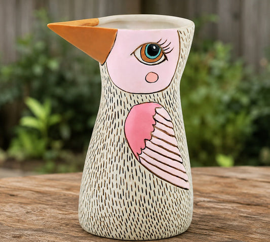 Allen Designs Watering Can Planter - Bird - White