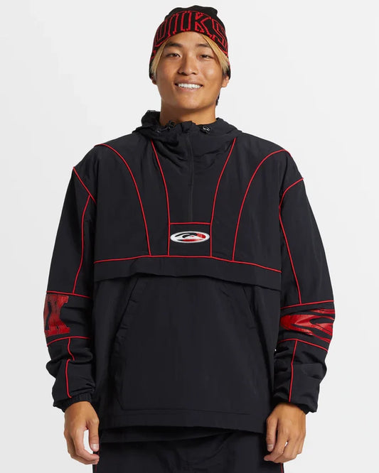 Anorak Quiksilver Griff Track Crudo Negro Rojo