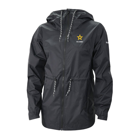 Army Star Columbia Women's Lily Park Rain Jacket (Black)*