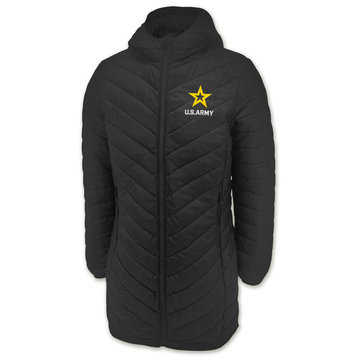 Army Star Ladies Long Helio Insulated Coat (Black)