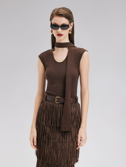 Artistic Ribbon Knit Top