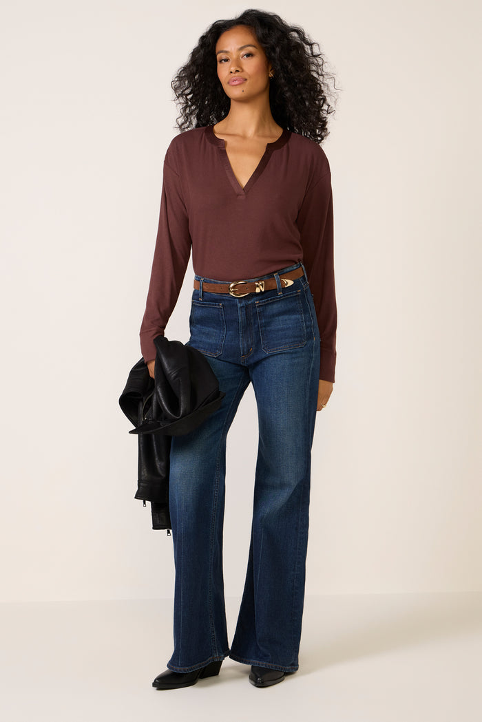 Bex Split Neck Top