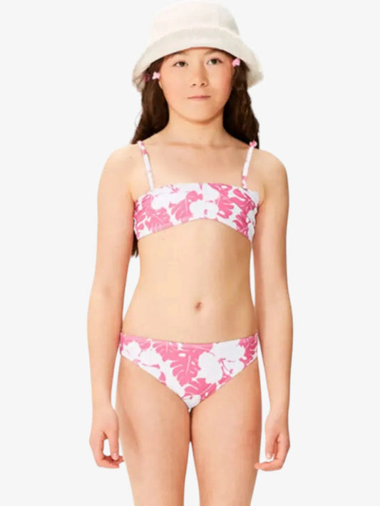 Bikini Roxy Totally Iconic Niña Blanco Rosa
