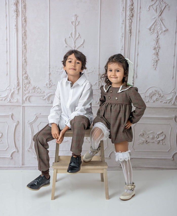 Blair Estate Tweed Shirt and Pants Set - Petite Maison Kids