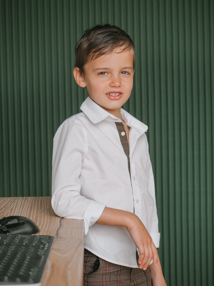 Blair Estate Tweed Shirt and Pants Set - Petite Maison Kids