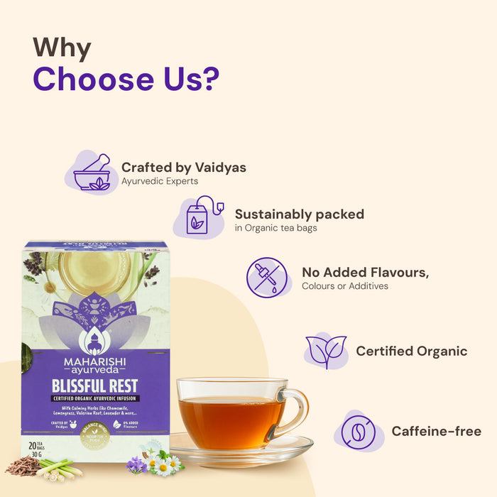 Blissful Rest: Ayurvedic Sleep Tablets Alternative | Herbal Tea