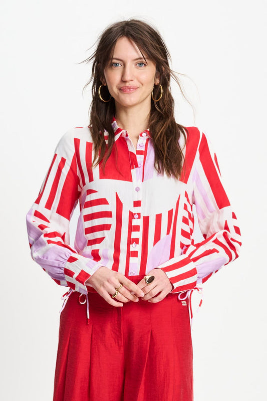 POM Amsterdam Blouses Multi colour / 34 BLOUSE - Sundeck Linen