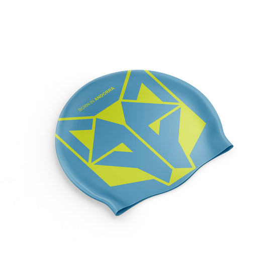 Bonnet natation - Light Blue & Fluo Yellow
