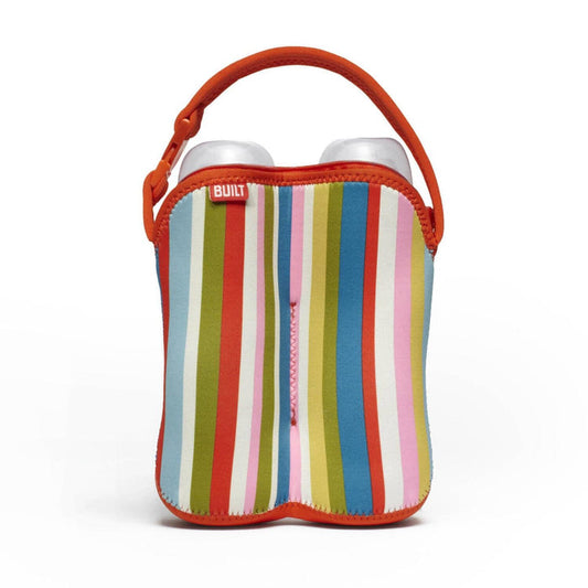 BUILT® Bottle Buddy Two-Bottle Tote Pink Stripes Cases Your Oil Tools